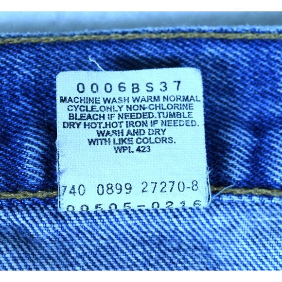 VTG 1999 Men's Levi's Denim Jeans 38x32 Straight Leg Regular Fit 100% Cotton Y2K - Picture 13 of 14